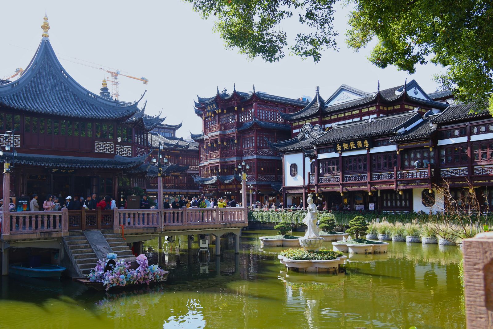 Pavilion and pond at Yu Garden, Shanghai