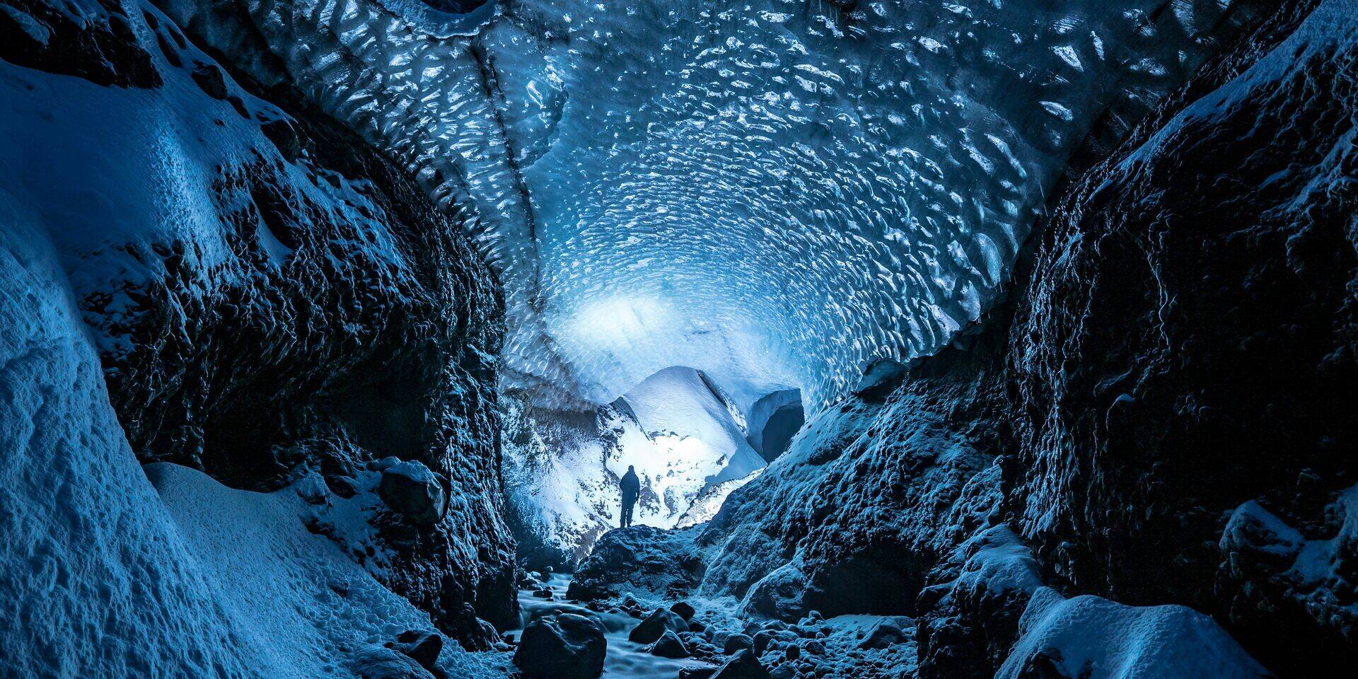Ice cave Langjokull glacier
